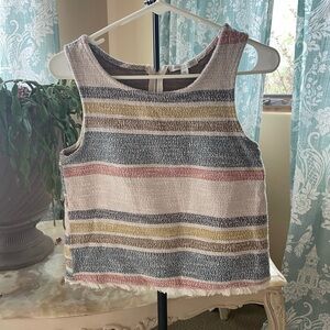 Woven boho sleeveless top